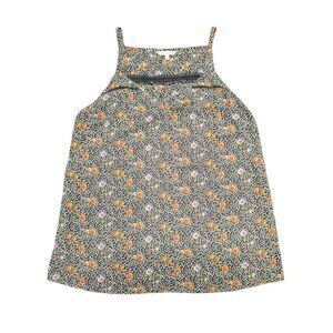 Your Story Floral Tank Top Brown Orange Flowers Women's Large